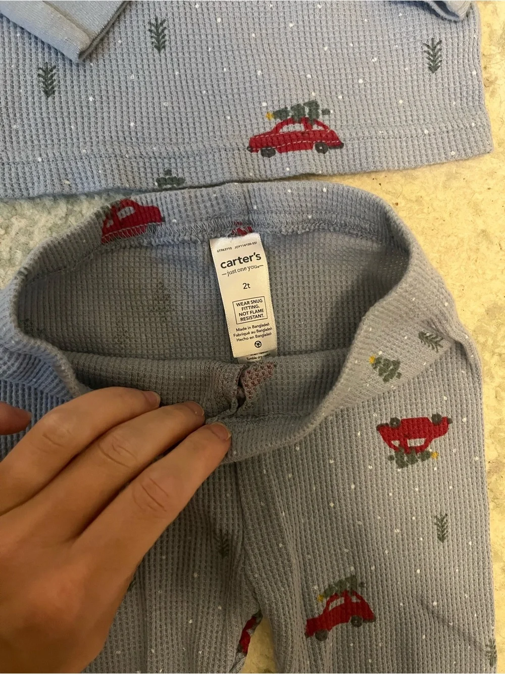 Carter’s Comfy Soft Christmas Holiday Pajamas- Set of 2